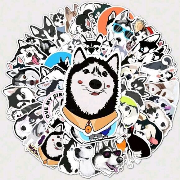 Assorted Husky Dog Stickers - Picture 5 of 5